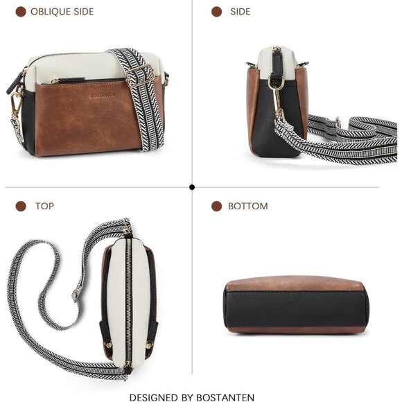 Small Designer Crossbody 0-brownBlack Bag Women Cell Phone Purse Shoulder Wallet - Picture 7 of 7